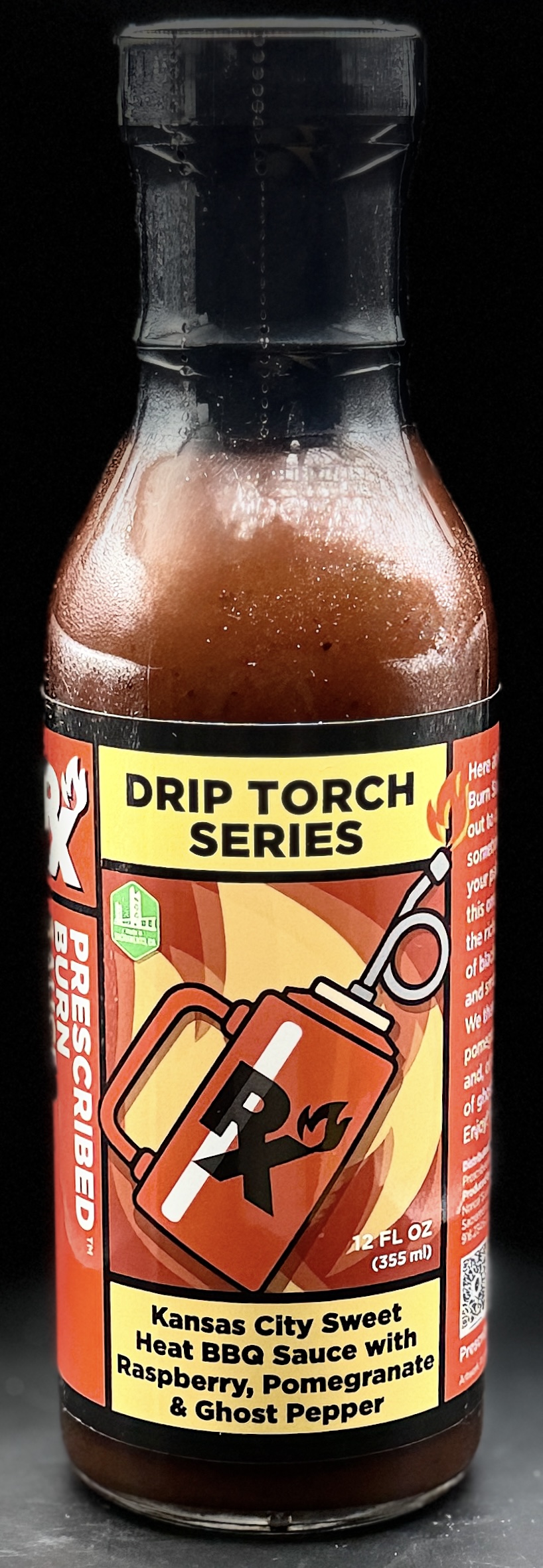 Drip Torch KC hot sauce label