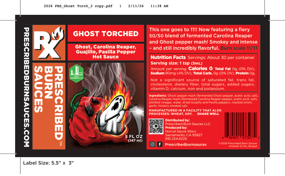 Ghost Torched hot sauce label