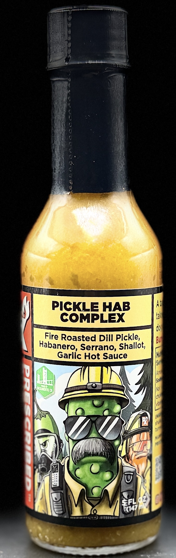 Pickle Hab Complex hot sauce label