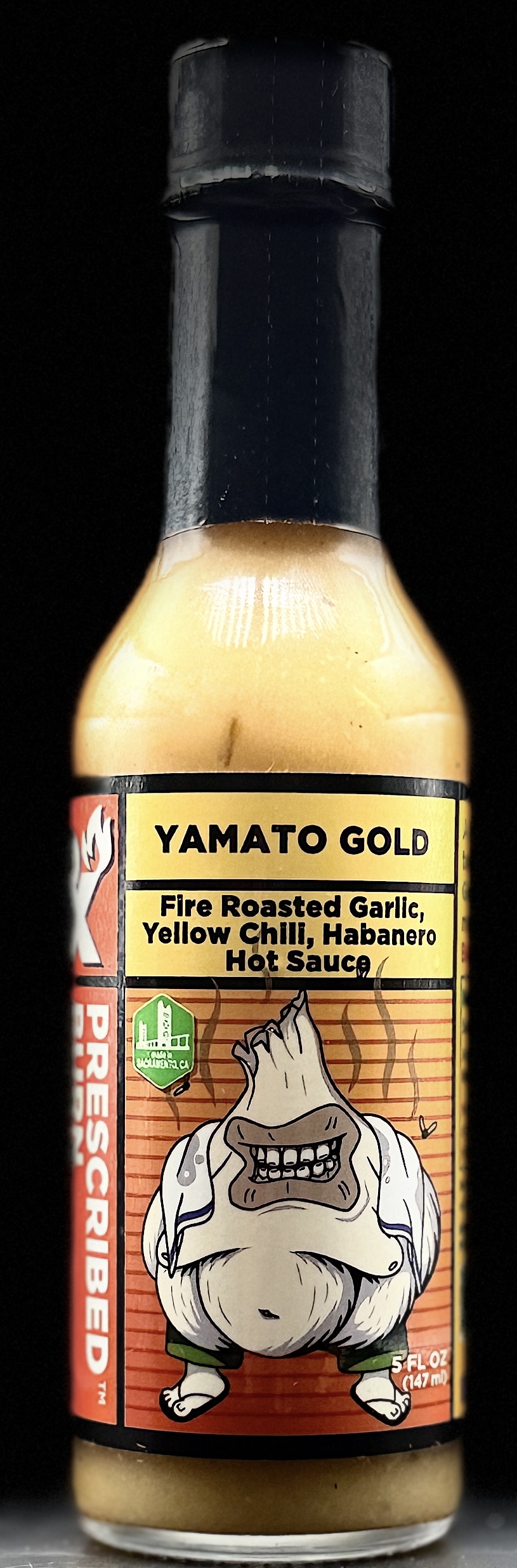 Yamato Gold hot sauce label